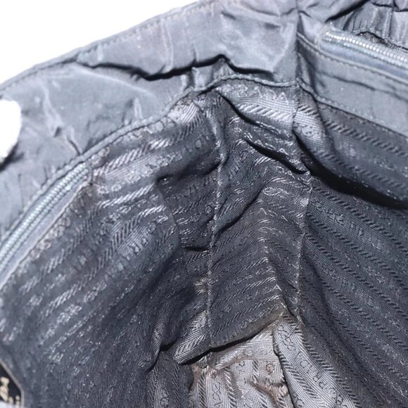 PRADA Shoulder Bag Nylon Black Silver Auth 146770 - Picture 12 of 16